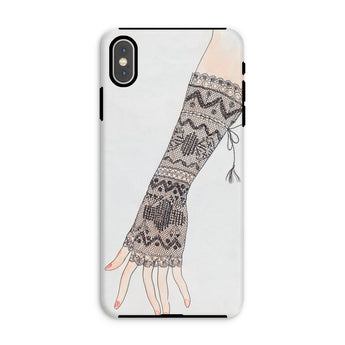 Mitt - Lillian Causey 1930s Fashion Art Iphone Case, Xs Max / Matte, Phone Case Illustration Fingerless Glove Intricate Nordic-style Knit