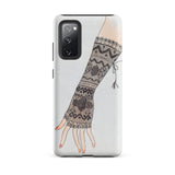 Mitt - Lillian Causey 1930s Fashion Art Samsung Case, Galaxy S20 Fe / Matte, White Phone Case Illustration Hand Adorned Black Lace