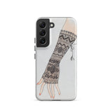 Mitt - Lillian Causey 1930s Fashion Art Samsung Case, Galaxy S22 / Matte, White Smartphone Case Hand Adorned Black Lace Glove