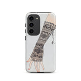 Mitt - Lillian Causey 1930s Fashion Art Samsung Case, Galaxy S23 / Matte, Smartphone Case Illustration Hand Adorned Black Lace Glove