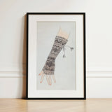 Mitt - Lillian Causey 1930s Lace Glove Art Print / Canvas Black-framed Art Print Detailed Illustration Arm Adorned Intricate Lillian