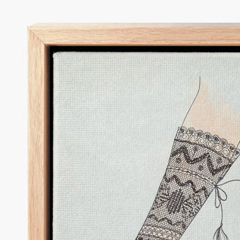 Mitt - Lillian Causey 1930s Lace Glove Art Print / Canvas Framed Delicate Black Illustration Light Causey’s, Haute Couture Marvel Prints