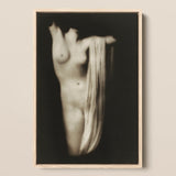 Modern Torso - Female Nude Arnold Genthe Art Print / Canvas, 12x18’’ / 31x46cm / Natural Frame, Posters Prints & Visual Artwork, Toby Leon