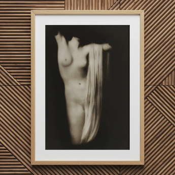 Modern Torso - Female Nude Arnold Genthe Art Print / Canvas, 20x30’’ / 51x76cm / Natural Frame / Matboard, Posters Prints & Visual Artwork,