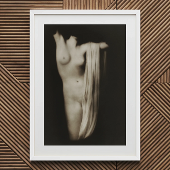 Modern Torso - Female Nude Arnold Genthe Art Print / Canvas, 20x30’’ / 51x76cm / White Frame / Matboard, Posters Prints & Visual Artwork,