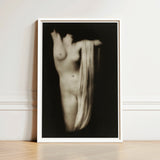 Modern Torso - Female Nude Arnold Genthe Art Print / Canvas Black-and-white Photographic Slender White Frame Figure, Belongs, Genthe’s