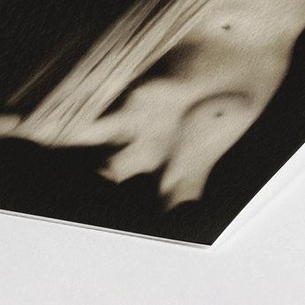 Modern Torso - Female Nude Arnold Genthe Art Print / Canvas Black-and-white Photographic Close-up Skin Long Light-colored Hair, Belongs,