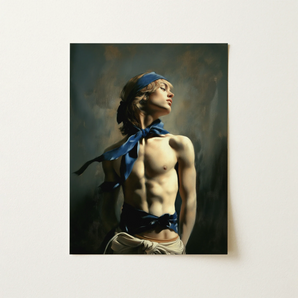 Molly - Neoclassical Femboy Sailor Art Print / Canvas, 12x16’’ / 31x41cm / Unframed / no Border, Posters Prints & Visual Artwork, Toby Leon