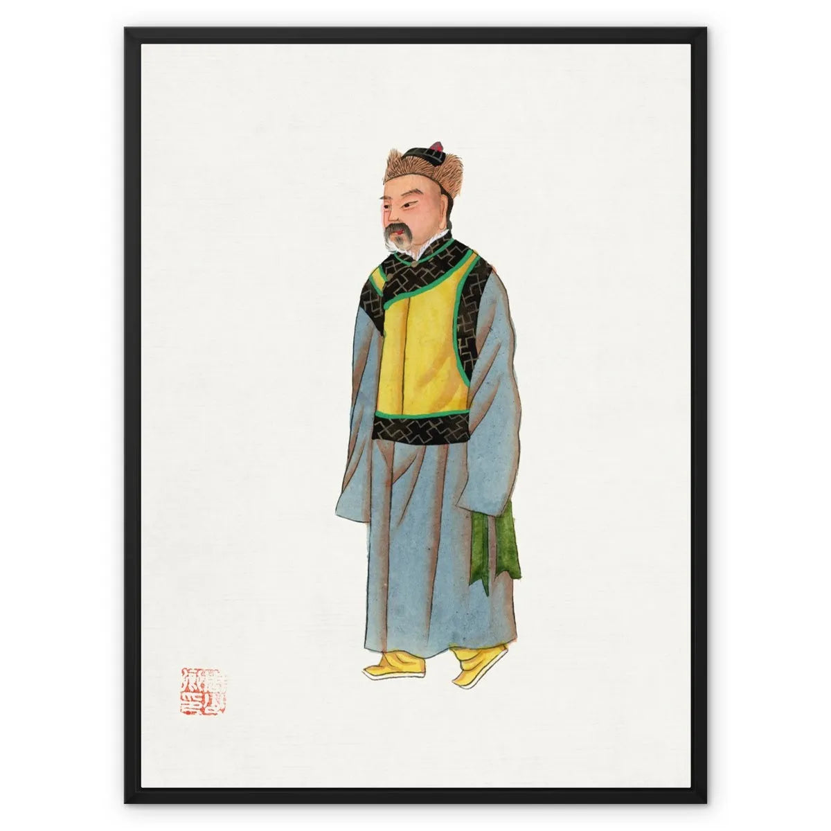 Mongolian Nobleman Framed Canvas - 24’x32’ - Posters Prints & Visual Artwork - Aesthetic Art