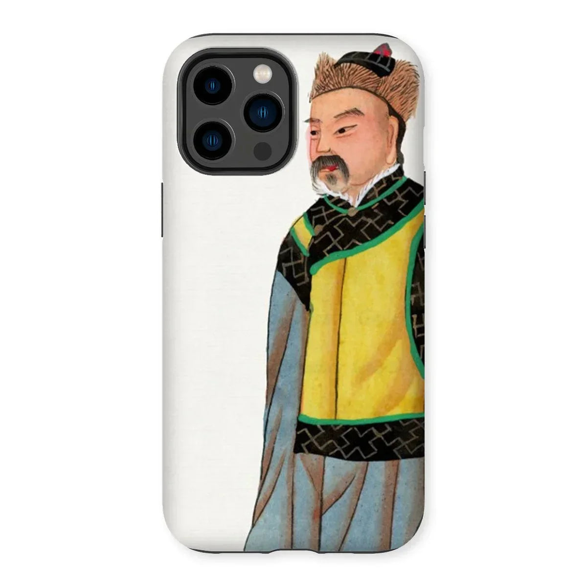 Mongolian Nobleman - Qing Dynasty Fashion Iphone Case, 14 Pro Max / Matte, Iphone Case Illustration Traditional Chinese Imperial Figure