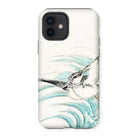 Mongolian Plover - Numata Kashu Shūchō Gafu Iphone Case, 12 / Matte, Phone Case Artistic Illustration Bird Flight Stylized Waves