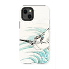 Mongolian Plover - Numata Kashu Shūchō Gafu Iphone Case, 13 Mini / Matte, Phone Case Delicate Illustration Hummingbird Flight Stylized Waves