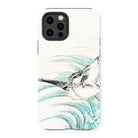 Mongolian Plover - Numata Kashu Shūchō Gafu Iphone Case, 13 Pro / Matte, Phone Case Watercolor-style Illustration Bird Blue-green Waves