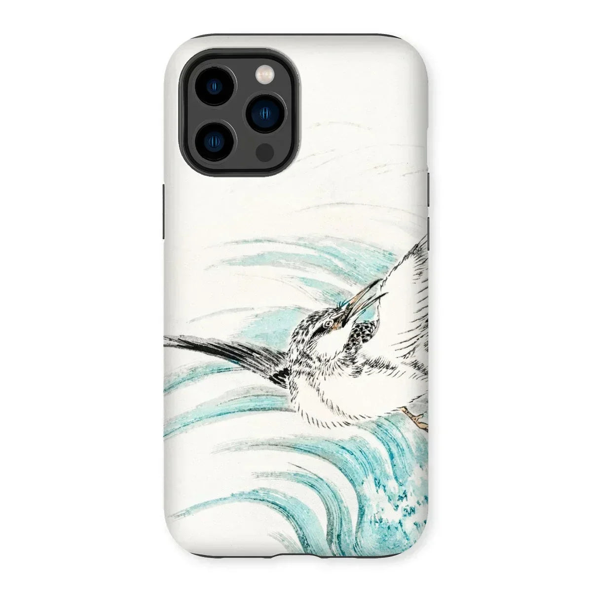 Mongolian Plover - Numata Kashu Shūchō Gafu Iphone Case, 14 Pro Max / Matte, Iphone Case Artistic Illustration Hummingbird Stylized Blue