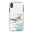 Mongolian Plover - Numata Kashu Shūchō Gafu Iphone Case, Xs / Matte, Phone Case Watercolor-style Illustration Bird Flight Stylized Waves