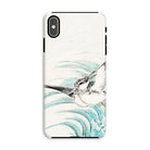 Mongolian Plover - Numata Kashu Shūchō Gafu Iphone Case, Xs Max / Matte, Phone Case Watercolor-style Illustration Bird Flight Stylized Waves