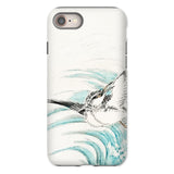 Mongolian Plover - Numata Kashu Shūchō Gafu Phone Case Iphone 8 / Matte Phone Case Delicate Watercolor-style Painting Bird Flight Stylized
