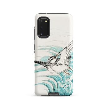 Mongolian Plover - Numata Kashu Shūchō Gafu Phone Case Samsung Galaxy S20 / Matte Sleek White Phone Case Detailed Illustration Bird Flight