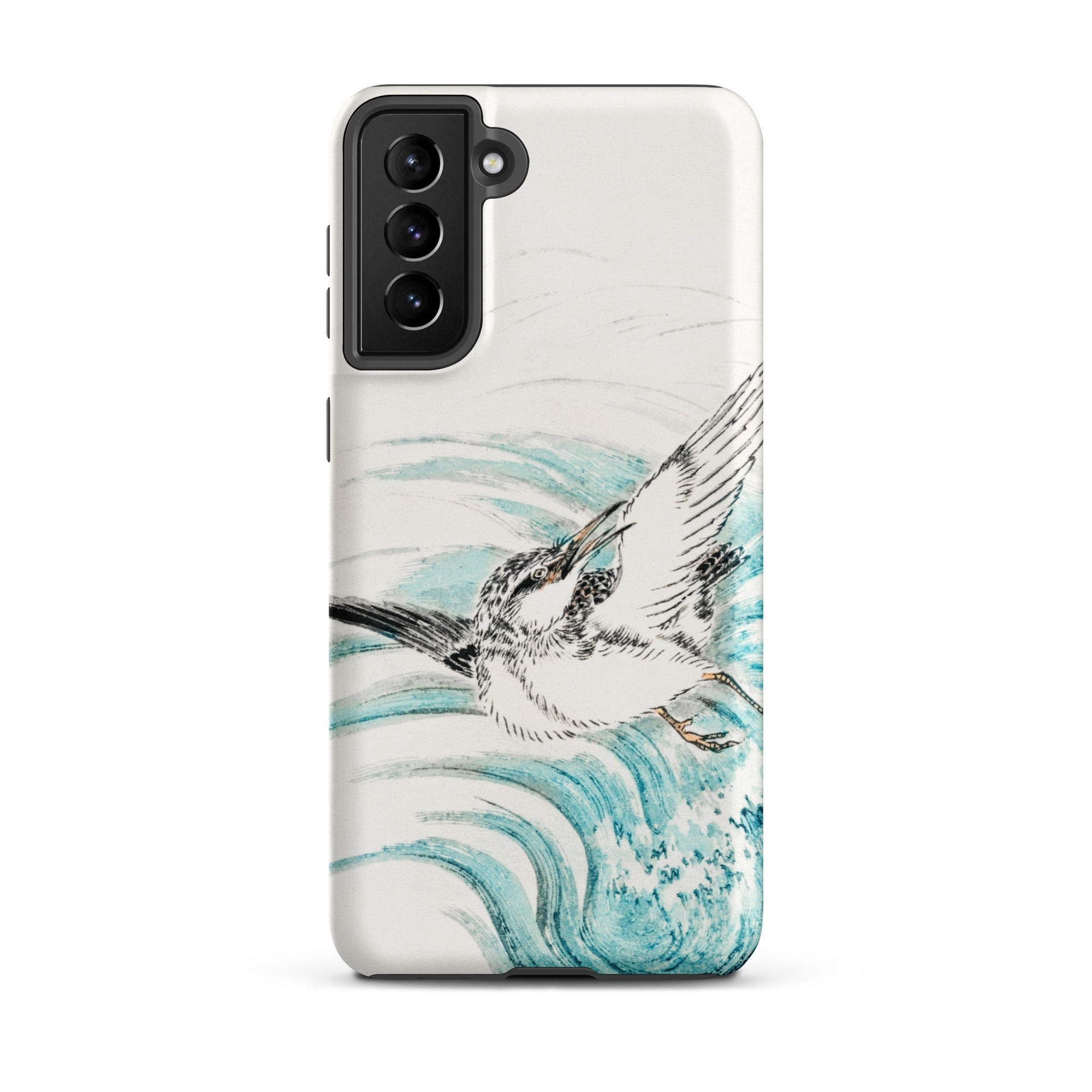 Mongolian Plover Numata Kashu Shūchō Gafu Samsung Case, Galaxy S21 Plus / Matte, Smartphone Case Bird Flight Waves
