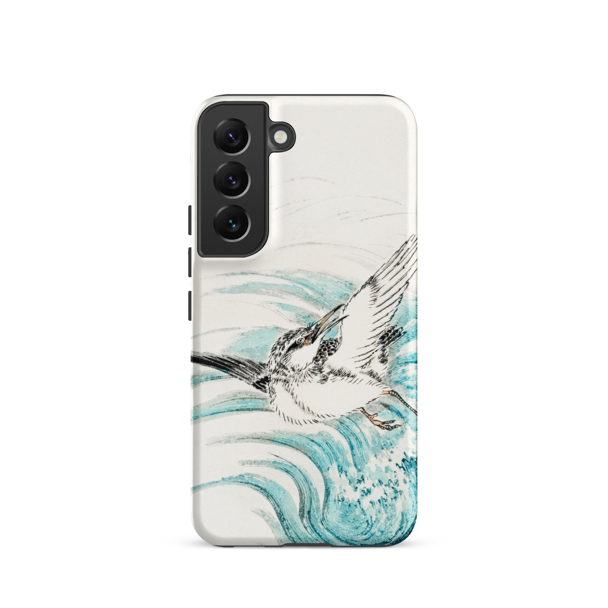 Mongolian Plover Numata Kashu Shūchō Gafu Samsung Case, Galaxy S22 / Matte, White Phone Case Black Camera Module Blue Bird
