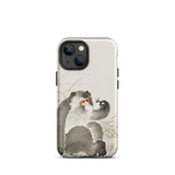 Monkey with Insect - Ohara Koson Shin-hanga Iphone Case, 13 Mini / Matte, Monkey-themed Phone Case