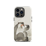 Monkey with Insect - Ohara Koson Shin-hanga Iphone Case, 13 Pro / Matte, Monkey-themed Phone Case