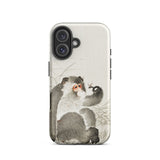 Monkey with Insect - Ohara Koson Shin-hanga Iphone Case, 16 / Matte, Monkey Art Phone Case