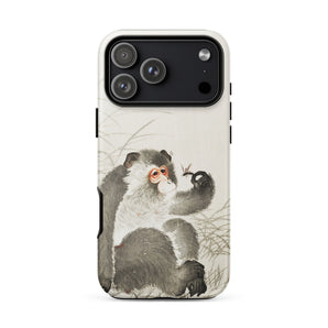 Monkey with Insect - Ohara Koson Shin-hanga Iphone Case, 17 Pro Max / Matte, Mobile Phone Cases, Toby Leon