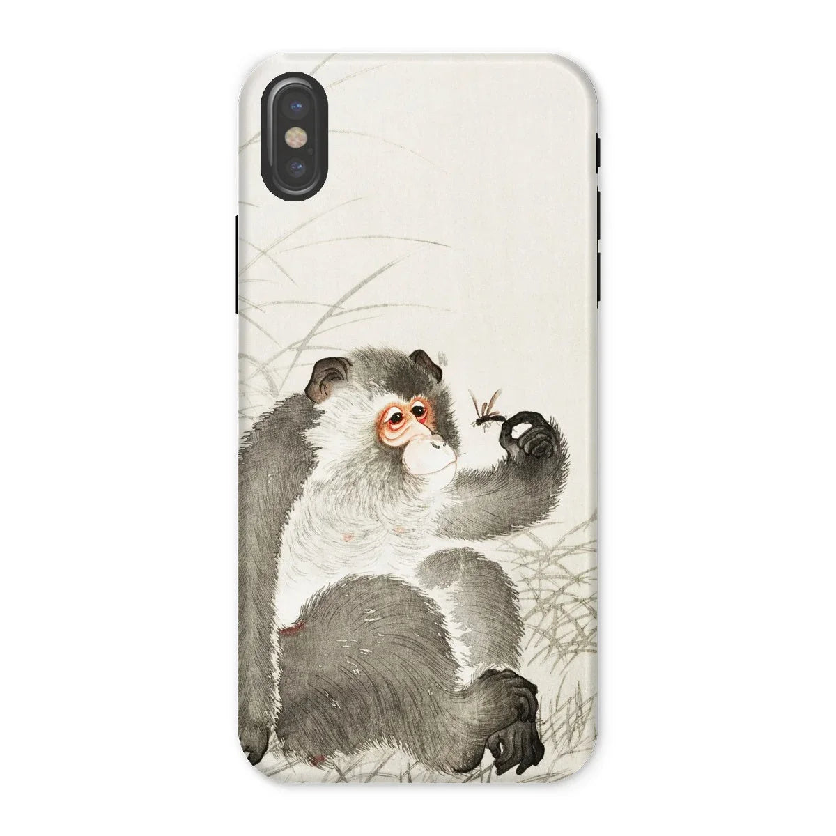 Monkey with Insect - Ohara Koson Shin-hanga Iphone Case x / Matte Mobile Phone Cases