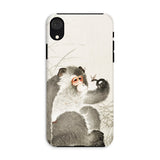 Monkey with Insect - Ohara Koson Shin-hanga Iphone Case, Xr / Matte, Phone Case Painted Illustration Monkey Small Insect