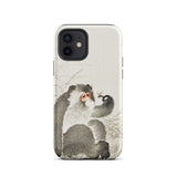 Monkey with Insect - Ohara Koson Shin-hanga Phone Case Iphone 12 / Matte Monkey-themed Phone Case Ohara Koson, Whimsical Fusion, Art Iphone