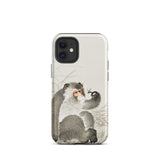 Monkey with Insect - Ohara Koson Shin-hanga Phone Case Iphone 12 Mini / Matte Monkey Art Phone Case Ohara Koson, Whimsical Fusion, Iphone