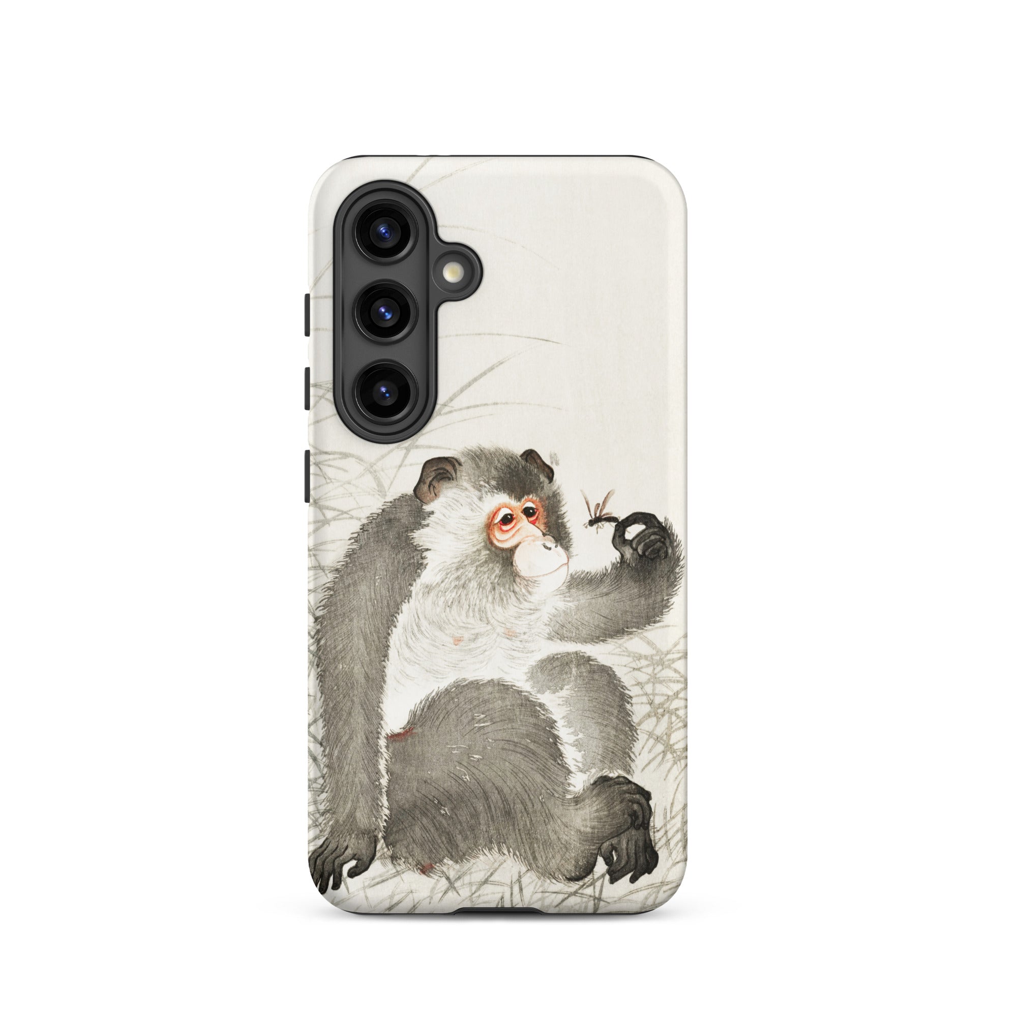 Monkey with Insect Ohara Koson Shin Hanga Samsung Case, Galaxy S24 / Matte, Smartphone Cover Traditional Japanese Painting Monkey