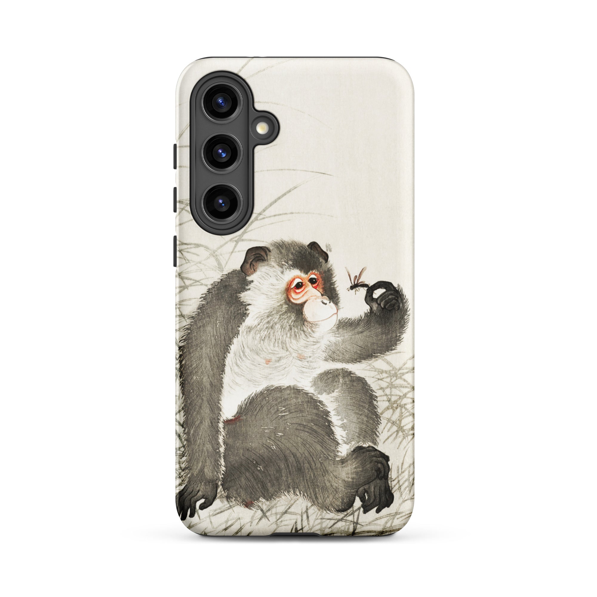 Monkey with Insect Ohara Koson Shin Hanga Samsung Case, Galaxy S24 Plus / Matte, Phone Case Monkey Bug