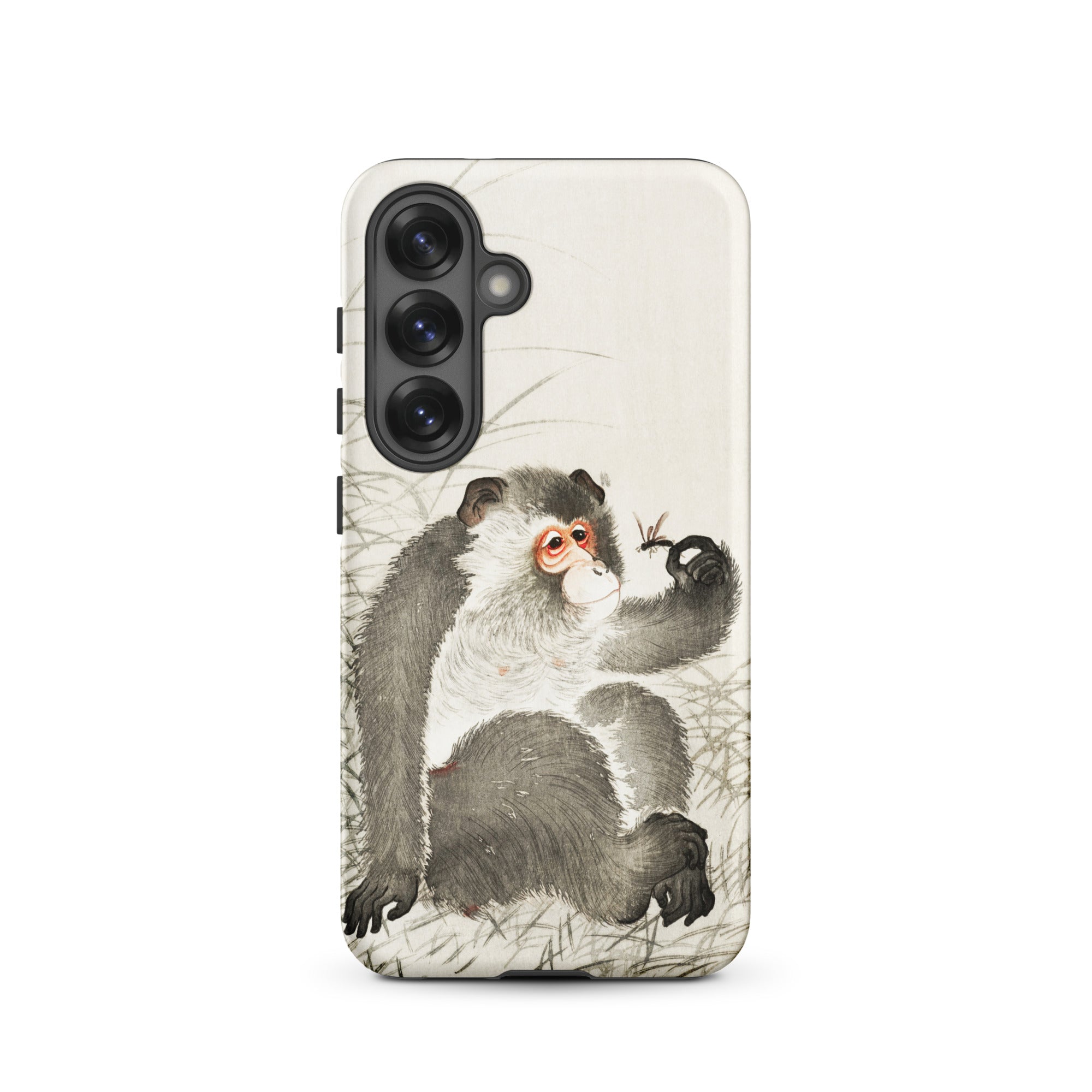 Monkey with Insect Ohara Koson Shin Hanga Samsung Case, Galaxy S25 / Matte, Phone Case Monkey Illustration