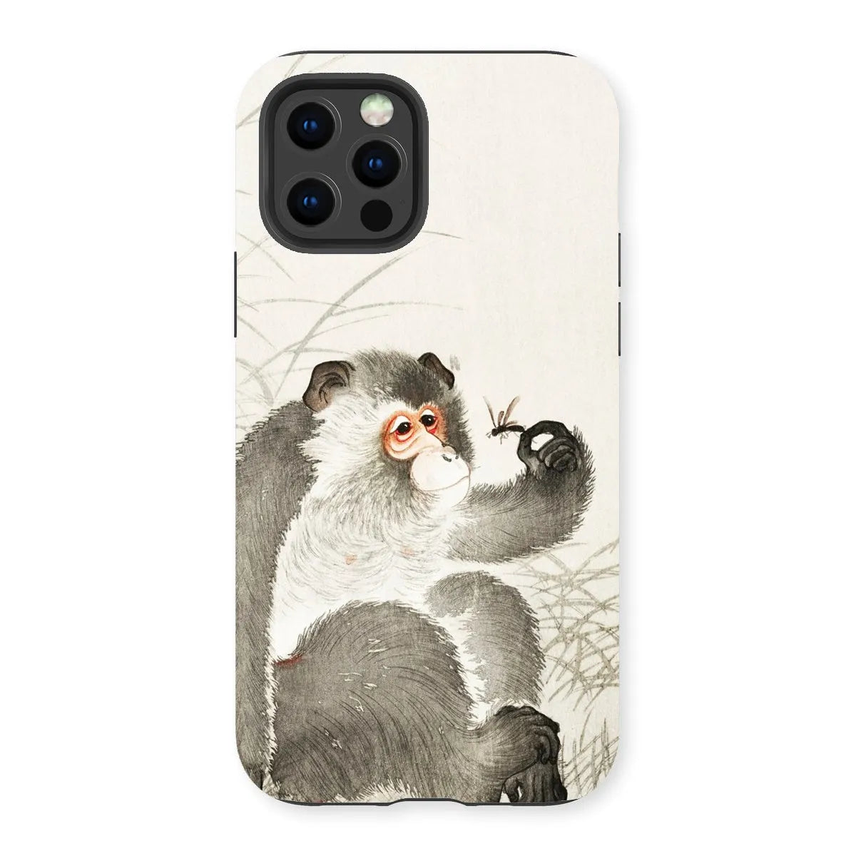 Monkey With Insect - Shin-hanga Art Phone Case - Ohara Koson - Iphone 13 Pro / Matte - Mobile Phone Cases - Aesthetic
