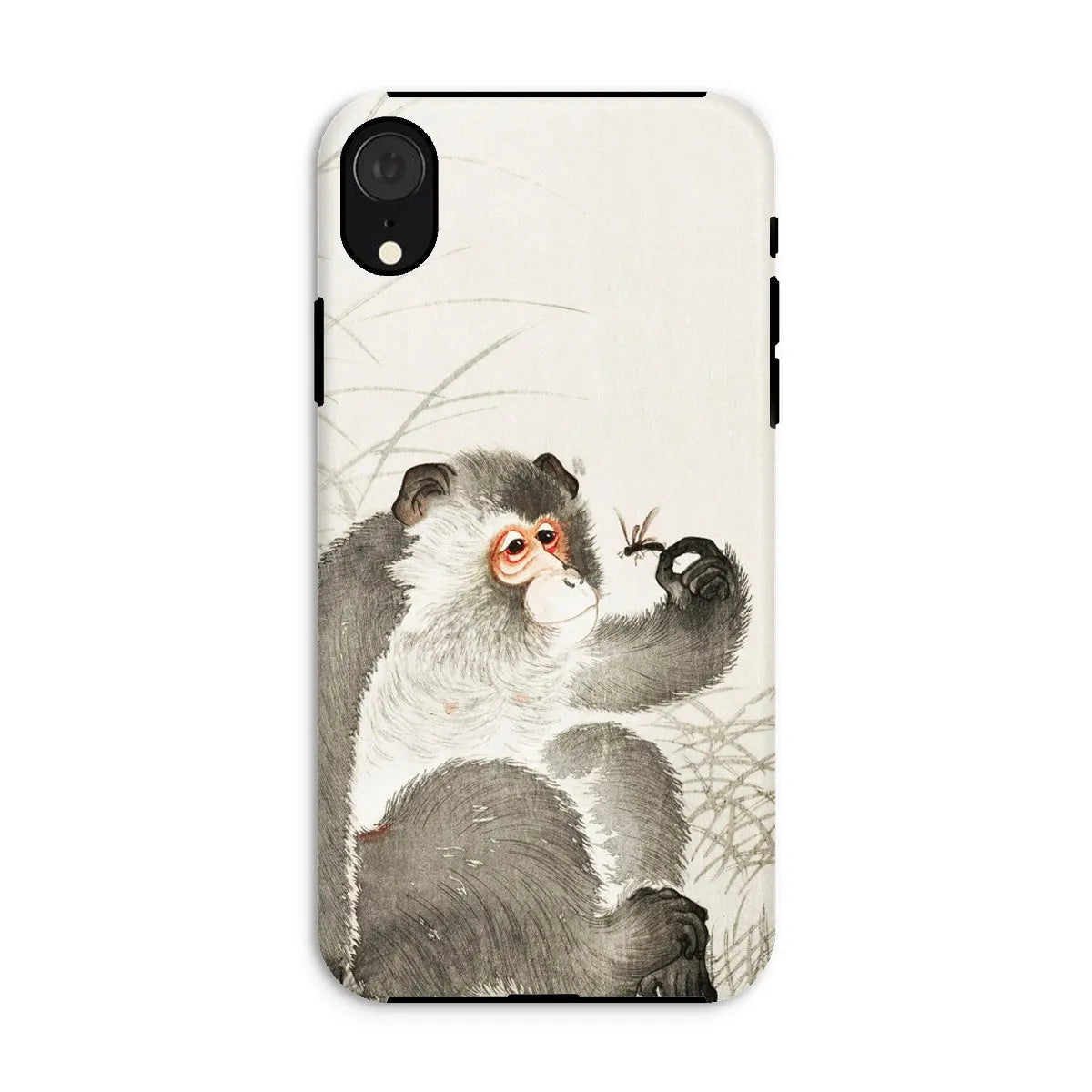 Monkey With Insect - Shin-hanga Art Phone Case - Ohara Koson - Iphone Xr / Matte - Mobile Phone Cases - Aesthetic Art