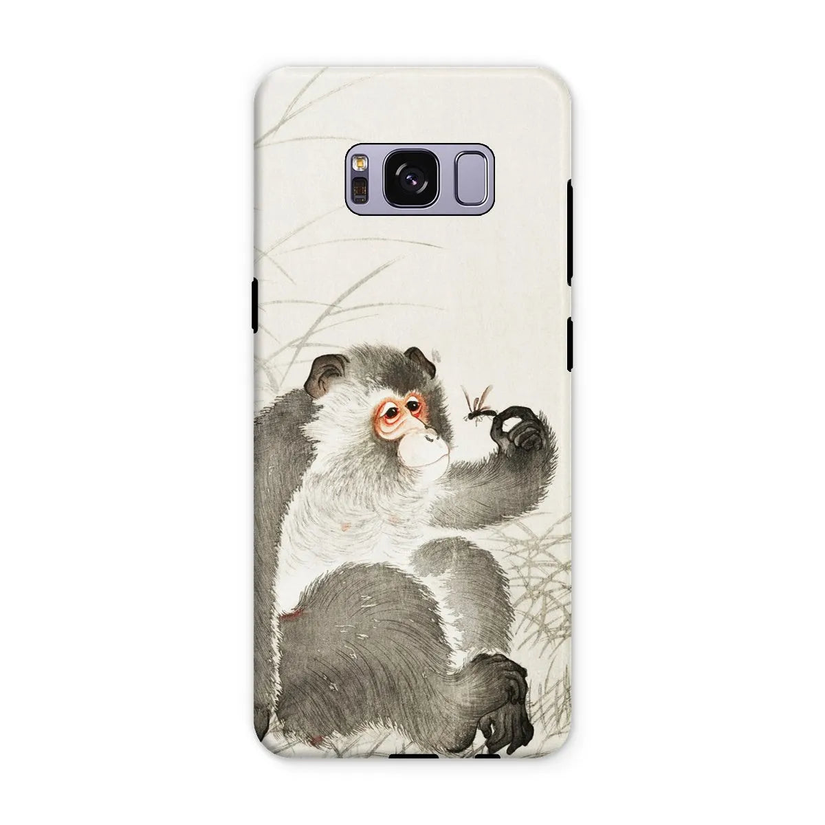 Monkey With Insect - Shin-hanga Art Phone Case - Ohara Koson - Samsung Galaxy S8 Plus / Matte - Mobile Phone Cases