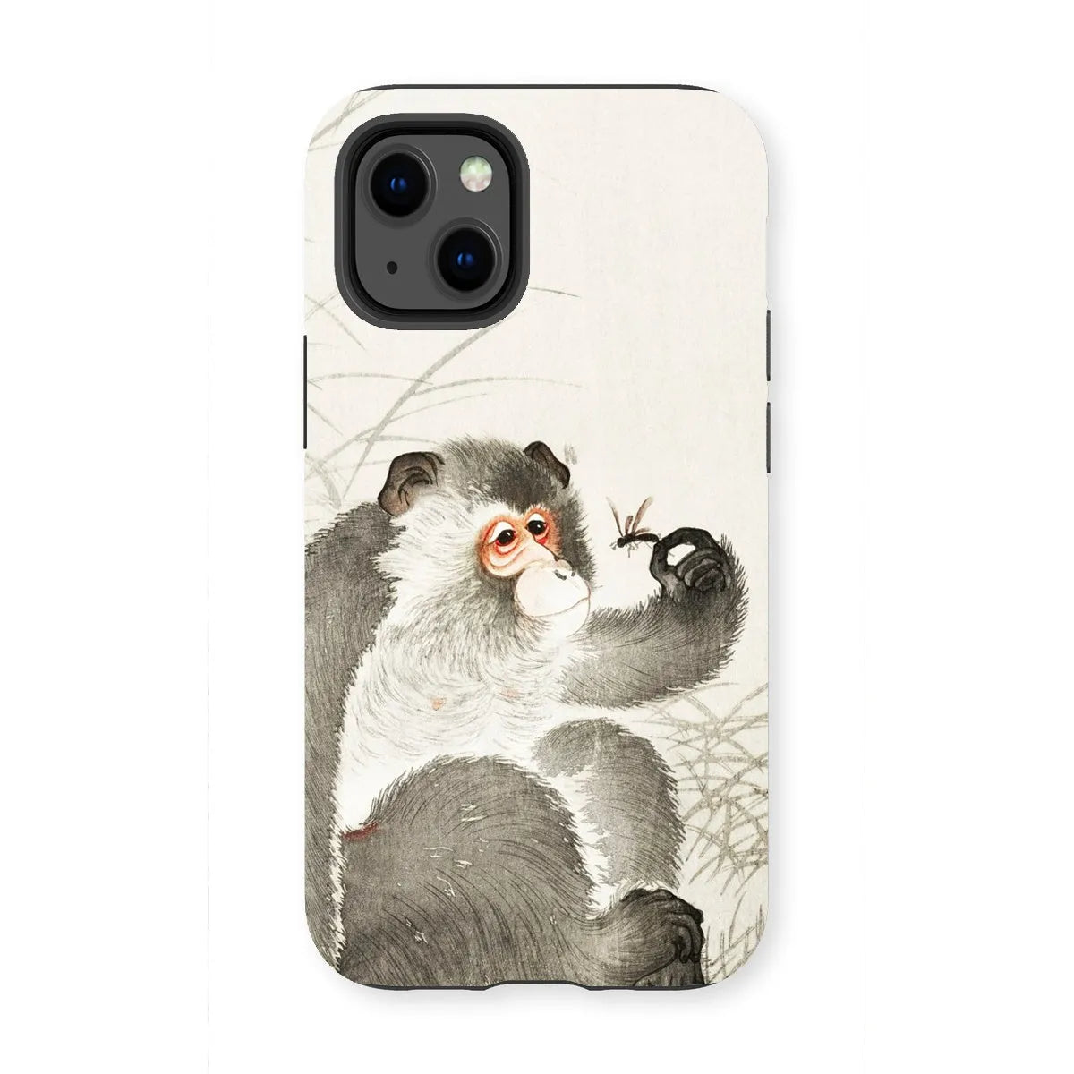 Monkey With Insect - Shin-hanga Art Phone Case - Ohara Koson - Iphone 13 Mini / Matte - Mobile Phone Cases - Aesthetic