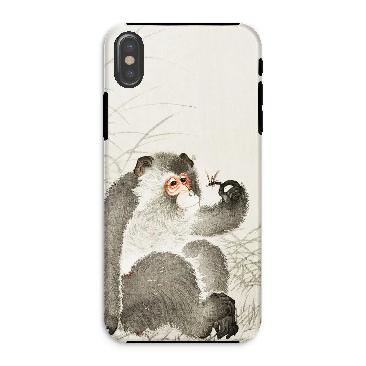 Monkey With Insect - Shin-hanga Art Phone Case - Ohara Koson - Iphone Xs / Matte - Mobile Phone Cases - Aesthetic Art