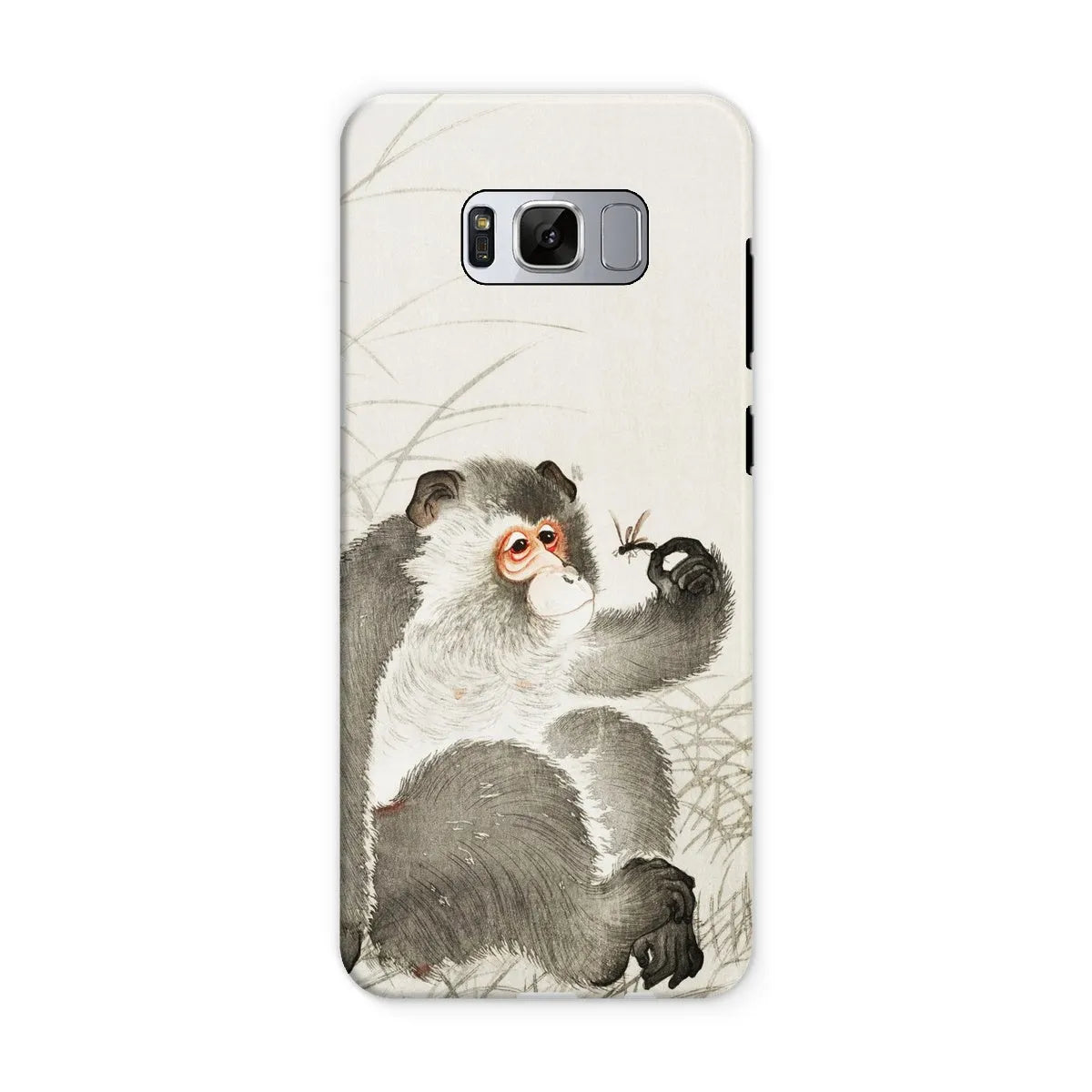 Monkey With Insect - Shin-hanga Art Phone Case - Ohara Koson - Samsung Galaxy S8 / Matte - Mobile Phone Cases