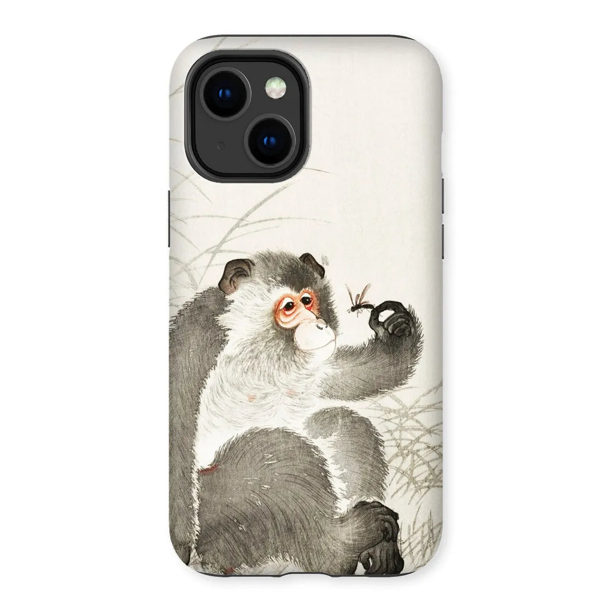 Monkey With Insect - Shin-hanga Art Phone Case - Ohara Koson - Iphone 14 Plus / Matte - Mobile Phone Cases - Aesthetic