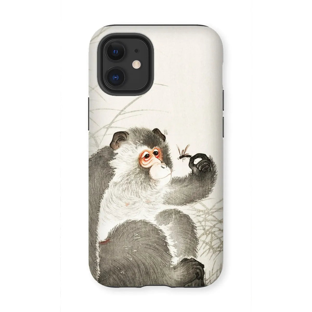 Monkey With Insect - Shin-hanga Art Phone Case - Ohara Koson - Iphone 12 Mini / Matte - Mobile Phone Cases - Aesthetic