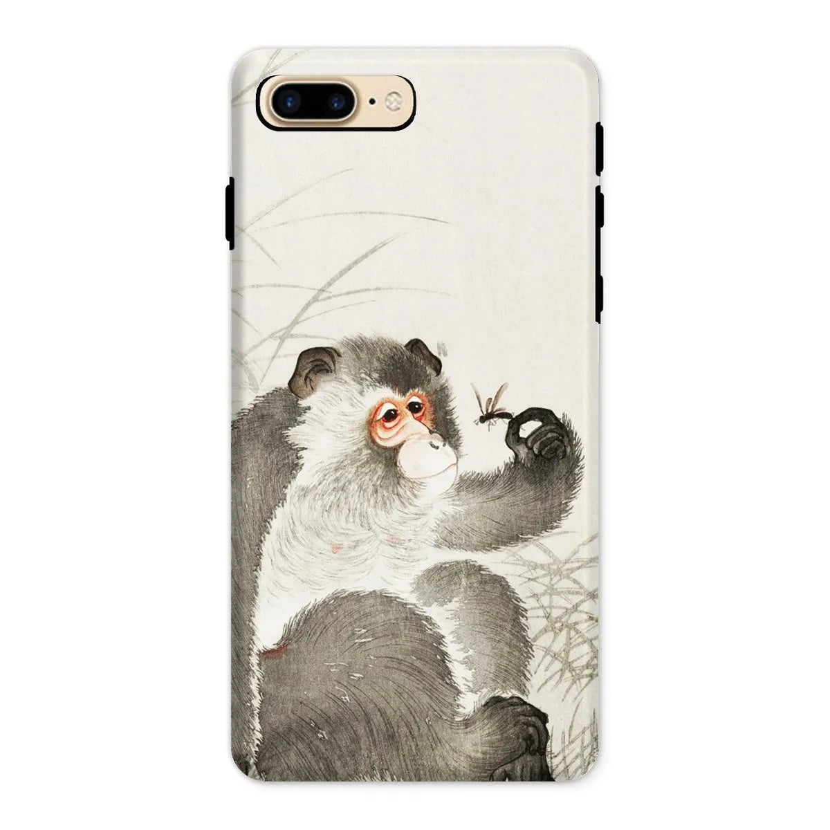 Monkey With Insect - Shin-hanga Art Phone Case - Ohara Koson - Iphone 8 Plus / Matte - Mobile Phone Cases - Aesthetic