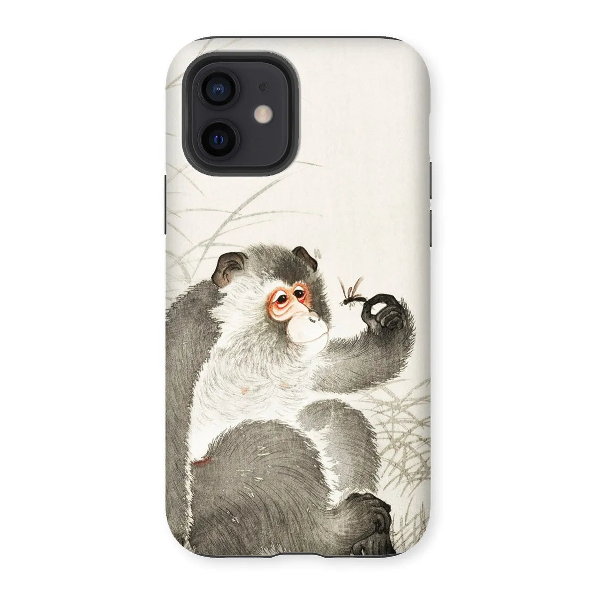 Monkey With Insect - Shin-hanga Art Phone Case - Ohara Koson - Iphone 12 / Matte - Mobile Phone Cases - Aesthetic Art