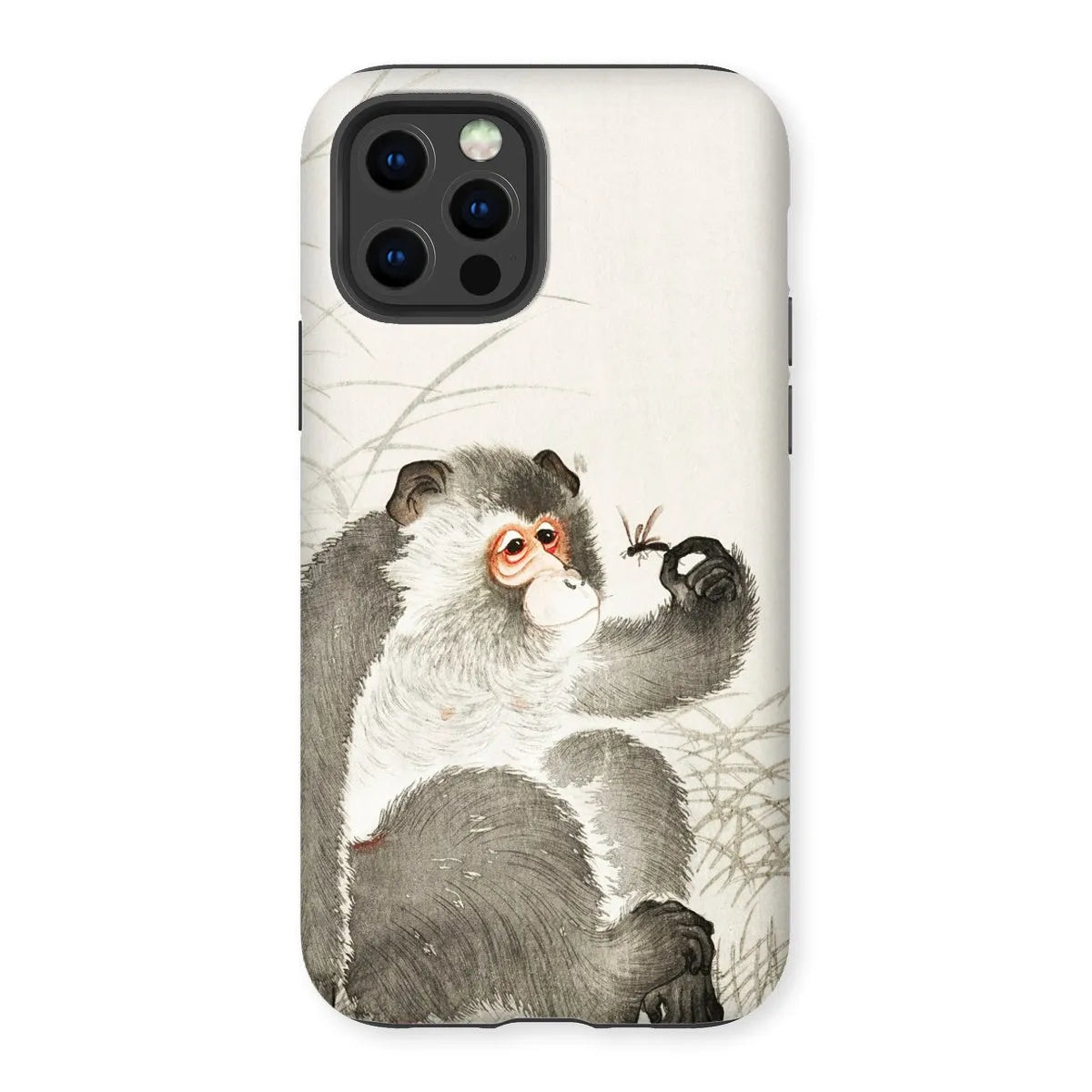 Monkey With Insect - Shin-hanga Art Phone Case - Ohara Koson - Iphone 12 Pro / Matte - Mobile Phone Cases - Aesthetic