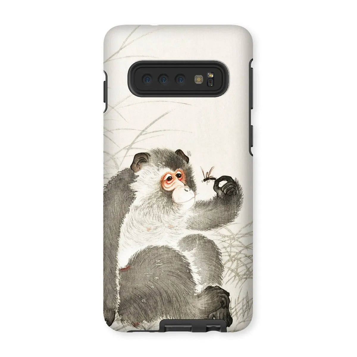 Monkey With Insect - Shin-hanga Art Phone Case - Ohara Koson - Samsung Galaxy S10 / Matte - Mobile Phone Cases