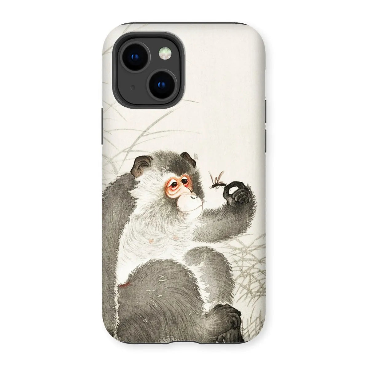 Monkey With Insect - Shin-hanga Art Phone Case - Ohara Koson - Iphone 14 / Matte - Mobile Phone Cases - Aesthetic Art