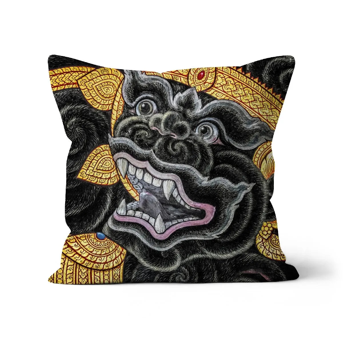 Monkey Magic Cushion - Decorative Throw Pillow - Linen / 18’x18’ - Throw Pillows - Aesthetic Art