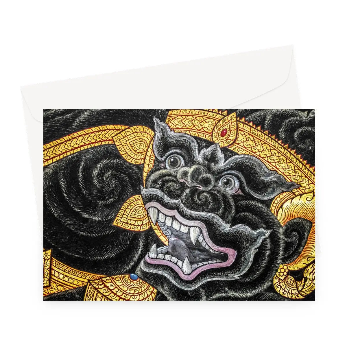 Monkey Magic - Thai Myth Art Greeting Card - & Note Cards - Aesthetic Art